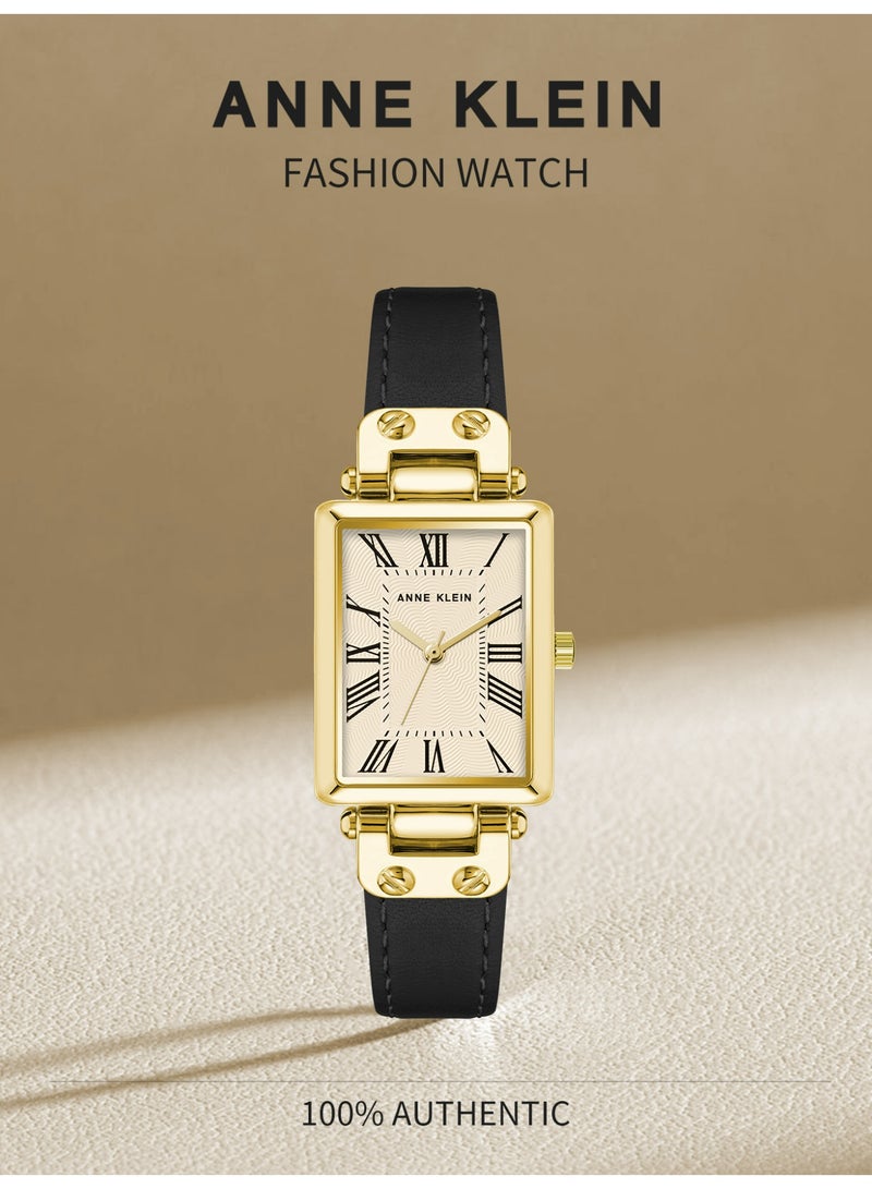 آن كلاين ساعة كوارتز أنيقة للنساء مع سوار من جلد العجل - Image 1