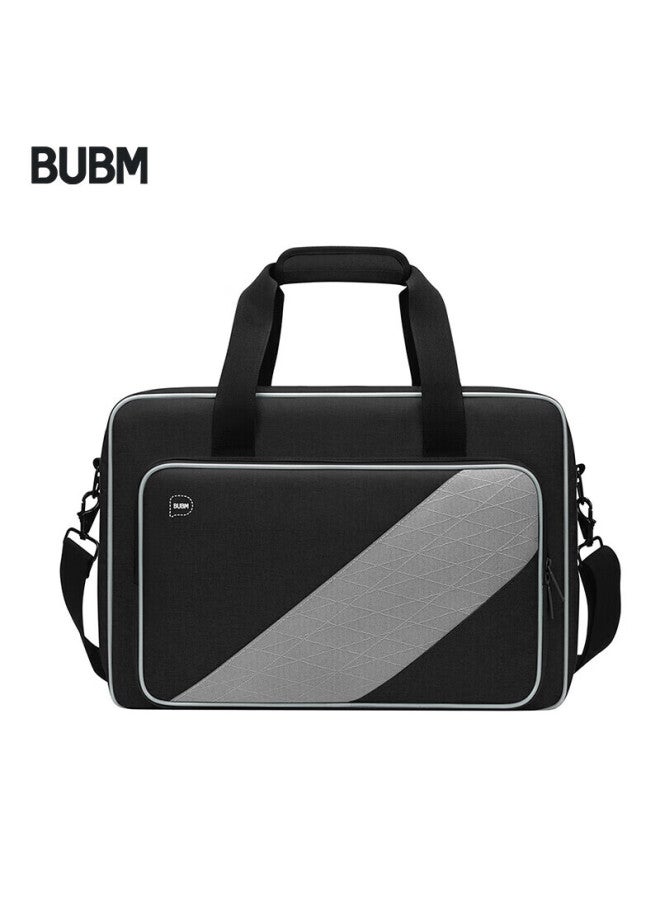 بابم Bubm حقيبة تخزين بسعة كبيرة، حقيبة جهاز ألعاب Ps5، حقيبة منظم ملحقات كاملة، حقيبة تخزين محمولة يدوية عبر الجسم، أسود - Image 1