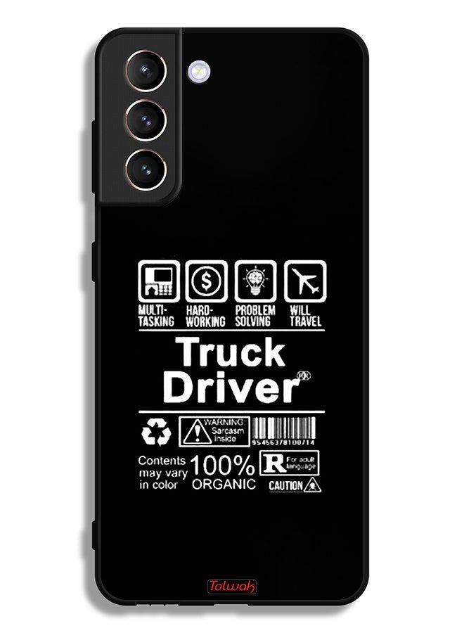 Tolwak Samsung Galaxy S21 Plus 5G Protective Case Cover Truck Driver Sticker - Image 3