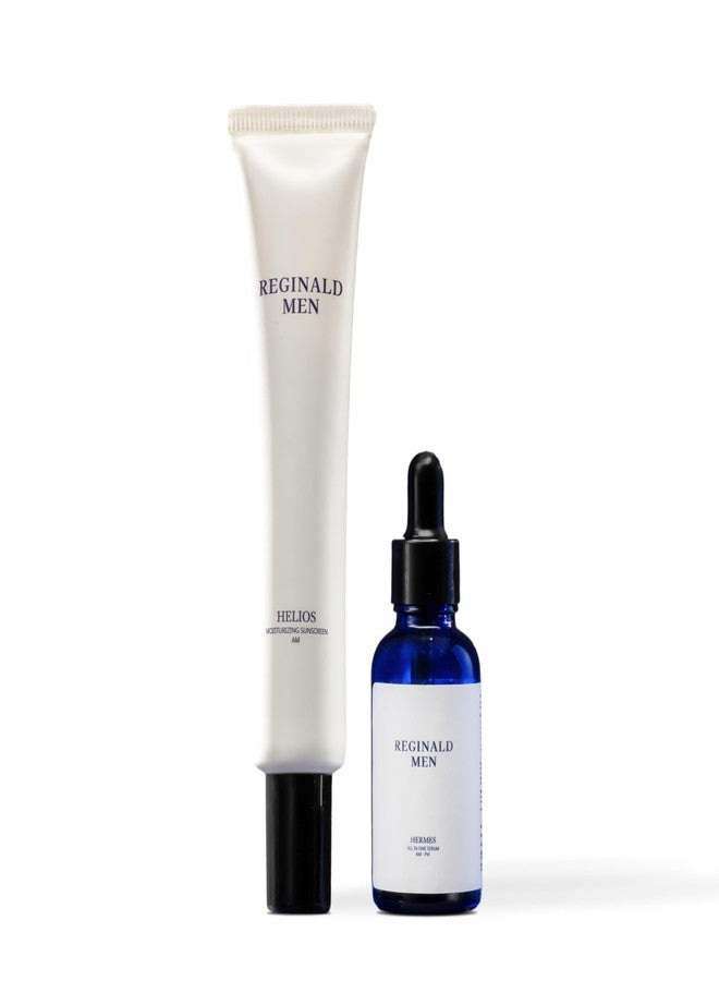 Reginald Men De-Tan Duo | Men's Sunscreen SPF 50 PA++++ & All-in-One Serum Combo | Protects & Repairs Skin | Fights Tanning, Pigmentation & Sun Damage | Daily Face Care for Hydrated & Even-Toned Skin - Image 1