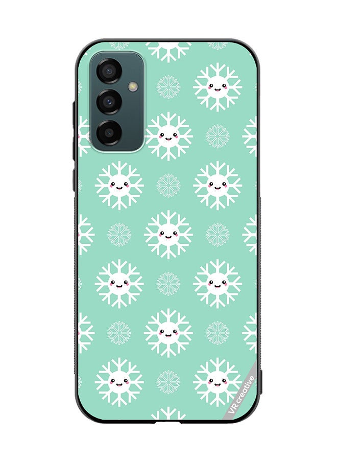 VR CREATIVE Protective Case Cover For Samsung Galaxy M23 Cute And Happy Snowflakes Characters Design Multicolour - Image 1