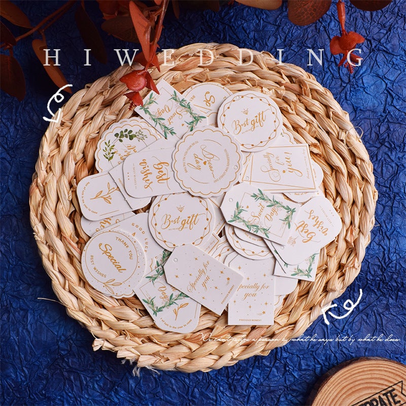 New Creative European-Style High-End Ins Card Greeting Card Mini Bronzing English Christmas Thank You Card - Image 4