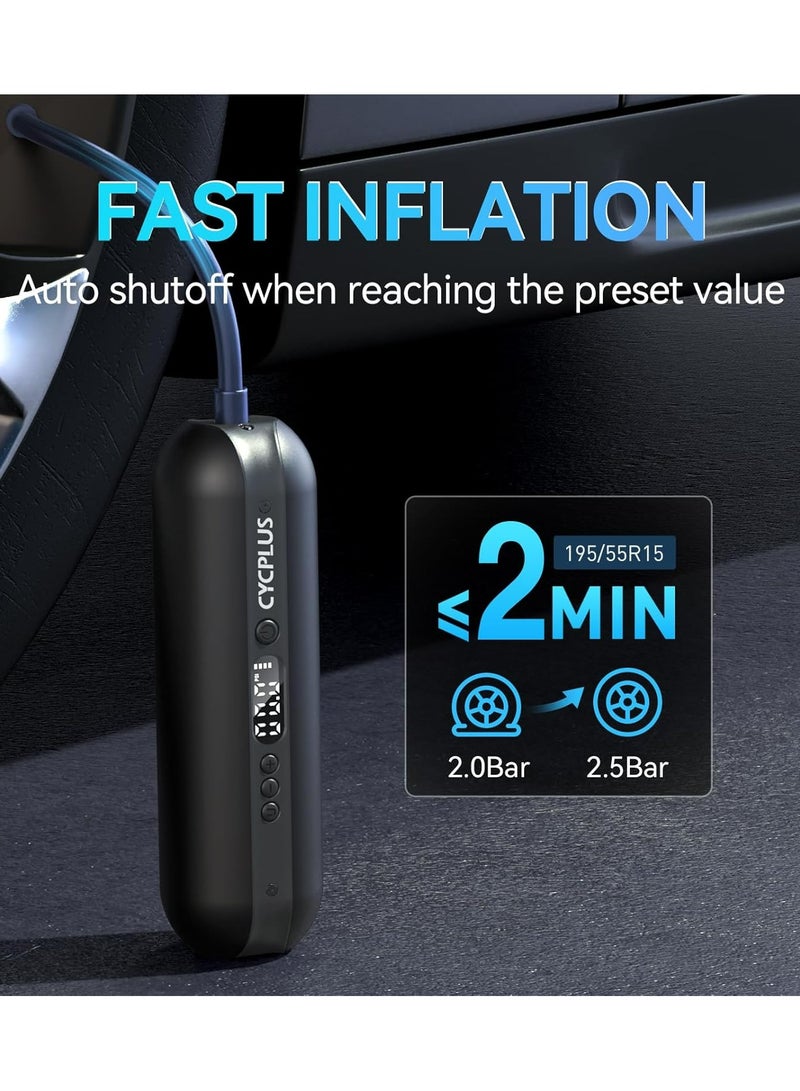 Portable Electric Air Compressor Pump Inflates Car & Bicycle Tires up to 150 PSI - Image 2