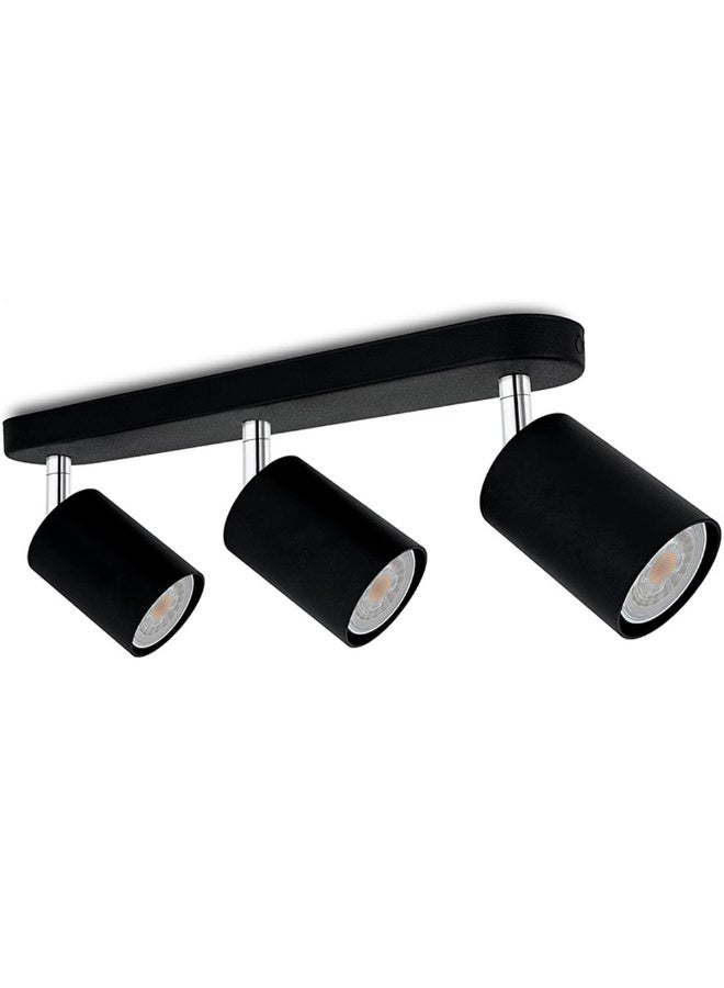 Furtey Adjustable Ceiling Spotlights - Modern Matte Black GU10 Track Lighting（With light bulb） for Majlis & Villas & Indoor & Kitchen & Hallway | Dimmable  LEDs (Warm White) - Image 1