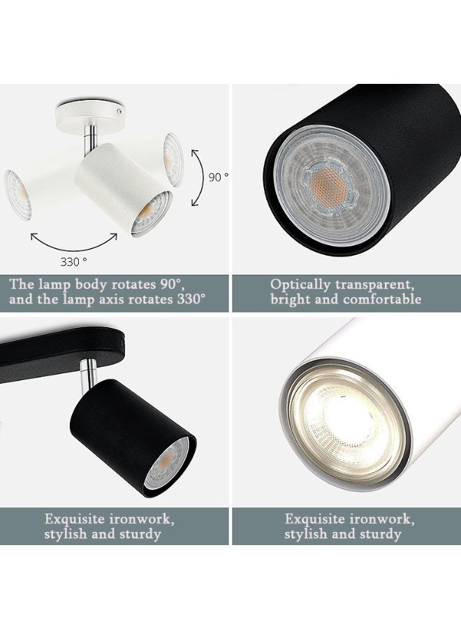 Furtey Adjustable Ceiling Spotlights - Modern Matte Black GU10 Track Lighting（With light bulb） for Majlis & Villas & Indoor & Kitchen & Hallway | Dimmable  LEDs (Warm White) - Image 3