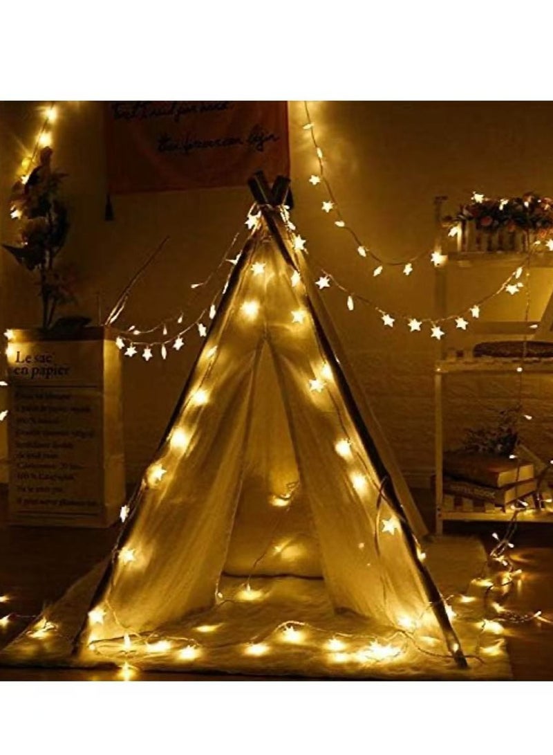 20 LED Star String Lights 3m Christmas Lights Christmas Decorations Christmas Tree Ornaments Battery Operated for Indoor and Outdoor, Party, Wedding and Holiday Decorations Warm White - Image 5