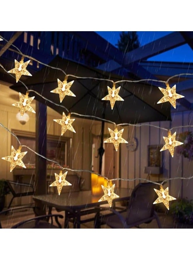 20 LED Star String Lights 3m Christmas Lights Christmas Decorations Christmas Tree Ornaments Battery Operated for Indoor and Outdoor, Party, Wedding and Holiday Decorations Warm White - Image 4