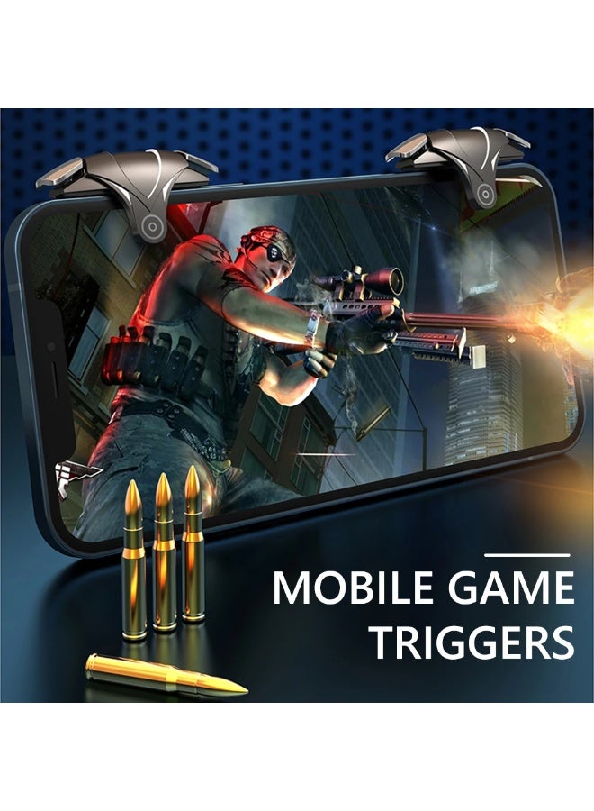 أزرار تحكم دقيقة للألعاب على الهواتف الذكية (متوافقة مع iOS وAndroid)، مصممة لتعزيز التحكم في ألعاب التصويب (FPS) والأكشن بفضل الاستجابة السريعة والتصميم المريح وسهولة التركيب، كما أنها سهلة الحمل للعب في أي مكان. - Image 4