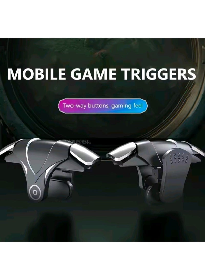 أزرار تحكم دقيقة للألعاب على الهواتف الذكية (متوافقة مع iOS وAndroid)، مصممة لتعزيز التحكم في ألعاب التصويب (FPS) والأكشن بفضل الاستجابة السريعة والتصميم المريح وسهولة التركيب، كما أنها سهلة الحمل للعب في أي مكان. - Image 2