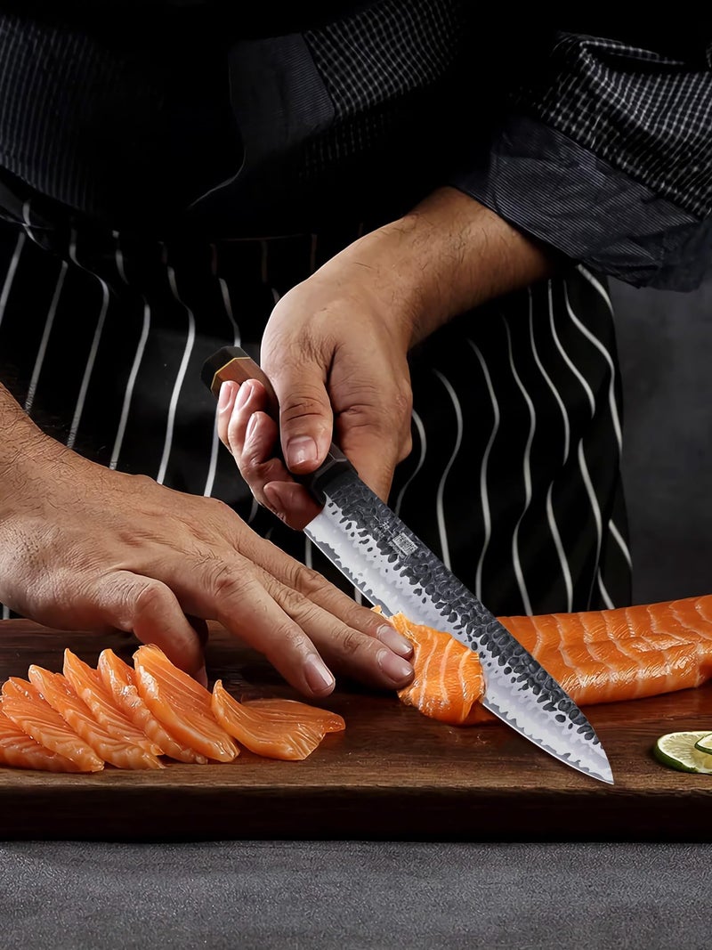 HOSHANHO Sushi Knife Japanese Sashimi Knives 10 Inch, Hand Forged High Carbon Steel Yanagiba Knife, Kitchen Chef Knives for Cutting Sushi & Sashimi, Fish Filleting - Image 5