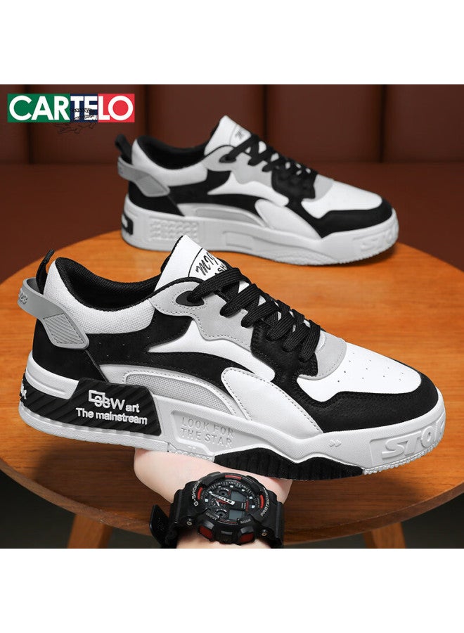 Cartelo Men's Spring Trendy Casual Shoes Thick Sole Sneakers Black Size 40 - Image 4