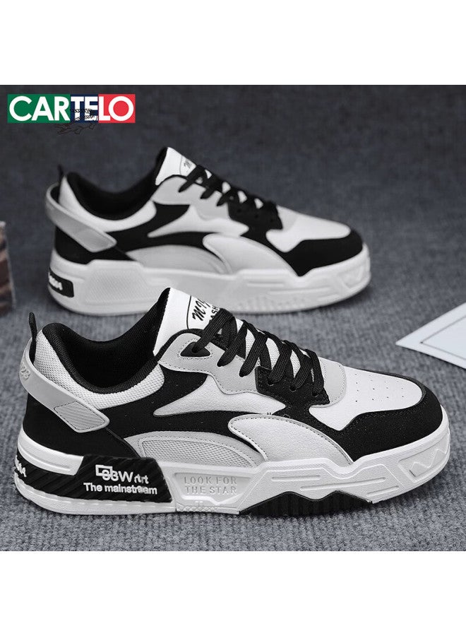 Cartelo Men's Spring Trendy Casual Shoes Thick Sole Sneakers Black Size 40 - Image 1