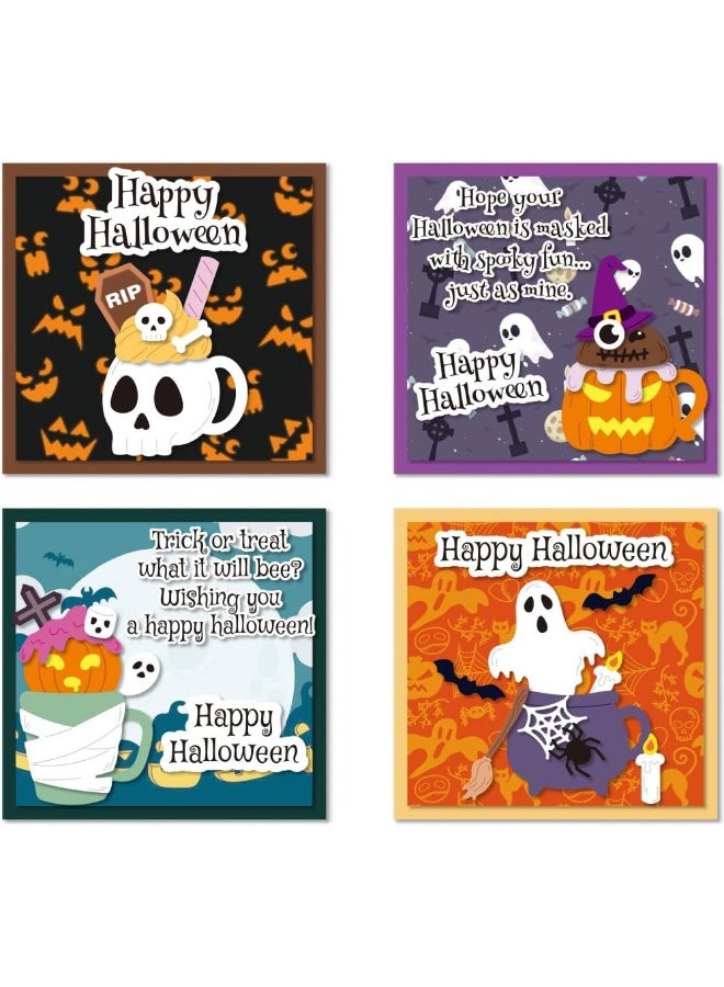 Home Trove Halloween Cutting Dies Skull Cup Die Cut Carbon Steel Die Cuts Card Stencils Embossing Template For Halloween Scrapbooking Invitation Card Making Diy Craft Paper Albums Decor  - Image 1