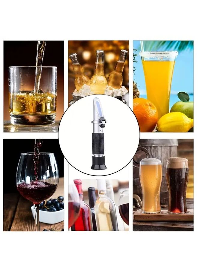 Beer Refractometer 0 32 Brix Dual Scale ATC No Battery Needed - Image 1