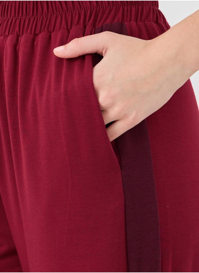 Take Two Take Two Side Striped Wide Leg Joggers  - Image 3