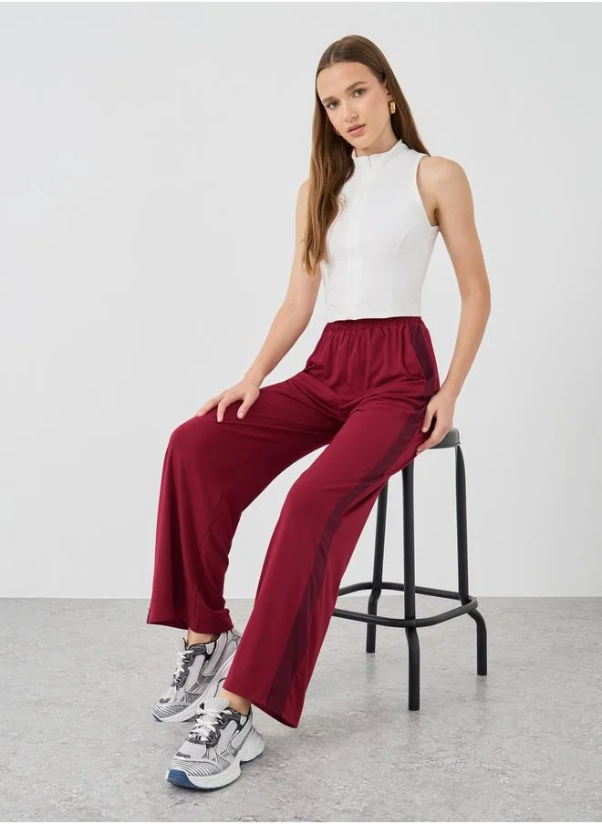 Take Two Take Two Side Striped Wide Leg Joggers