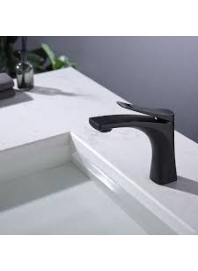 روما خلاط مغسلة فاخر من روما باللون الأسود – تصميم عصري أنيق للحمام مع تشطيب أسود فاخر - Image 2