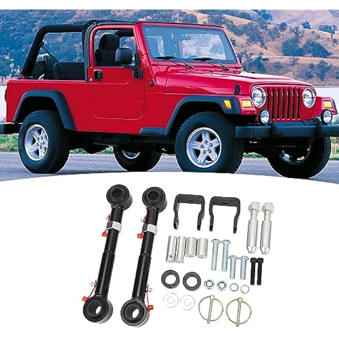 Sorandy Front Swaybar Quicker Disconnect System With 25In To 6In Adjustable Quicker Disconnect Sway Bar Links Compatible With Tj Jks 1997 To 2006 - Image 5
