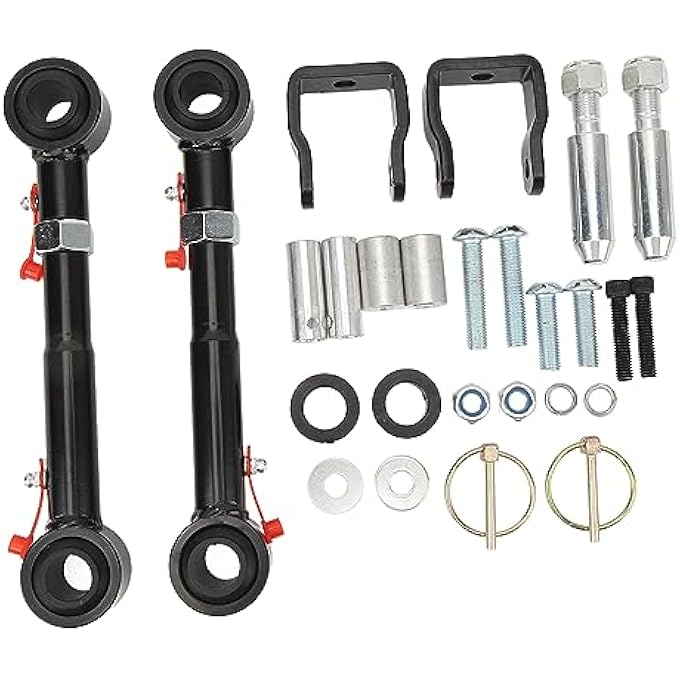 Sorandy Front Swaybar Quicker Disconnect System With 25In To 6In Adjustable Quicker Disconnect Sway Bar Links Compatible With Tj Jks 1997 To 2006 - Image 2