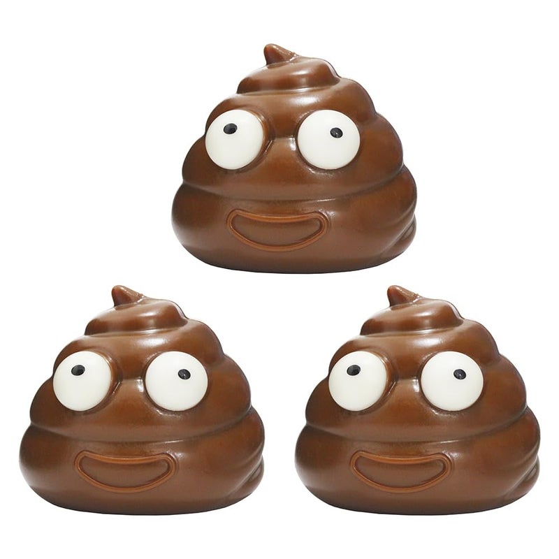 Deermon 3 Pack Cute Fidget Squeeze Poo Toy Stress Balls Gifts Stress Relief Sensory Funny Poop Shape Kids and Adults Fidget Joke Prank Toy for Party Favors - Image 3