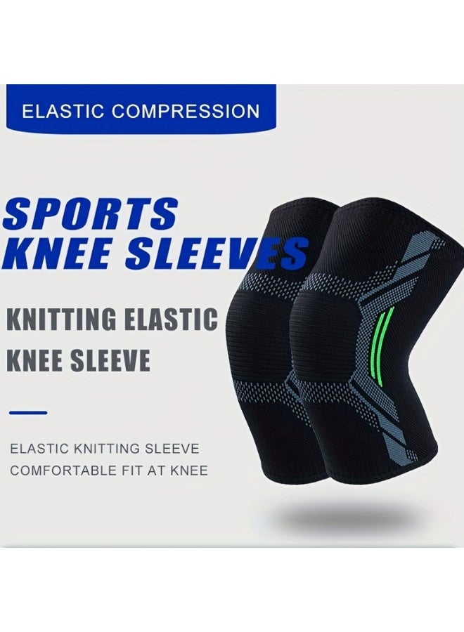 2 قطعة أكمام دعامة الركبة عالية المرونة لدعم الركبة للنساء والرجال،دعامة ضغط للركبة للتمرين، الجري، الجيم، اللياقة البدنية، رفع الأثقال, L - Image 2