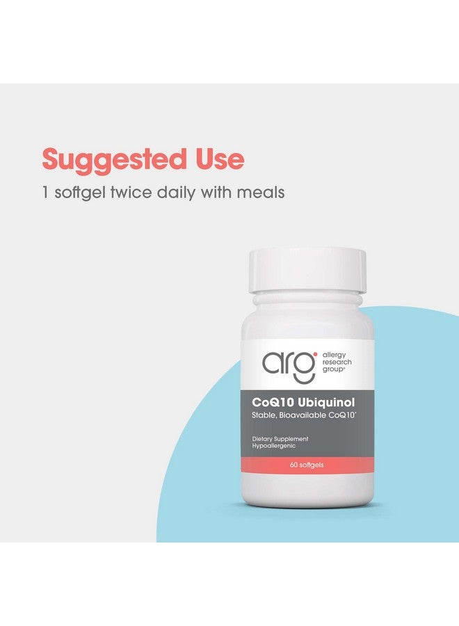 Allergy Research Group CoQH-CF Ubiquinol 100mg Supplement - Un-Oxidized CoQ10, Supports Cardiovascular Health, Immune System Support, Stable, Bioavailable, Softgels - 60 Count - Image 4