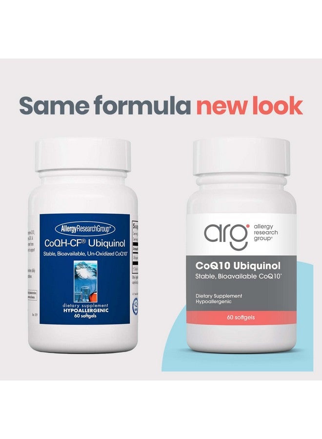 Allergy Research Group CoQH-CF Ubiquinol 100mg Supplement - Un-Oxidized CoQ10, Supports Cardiovascular Health, Immune System Support, Stable, Bioavailable, Softgels - 60 Count - Image 2