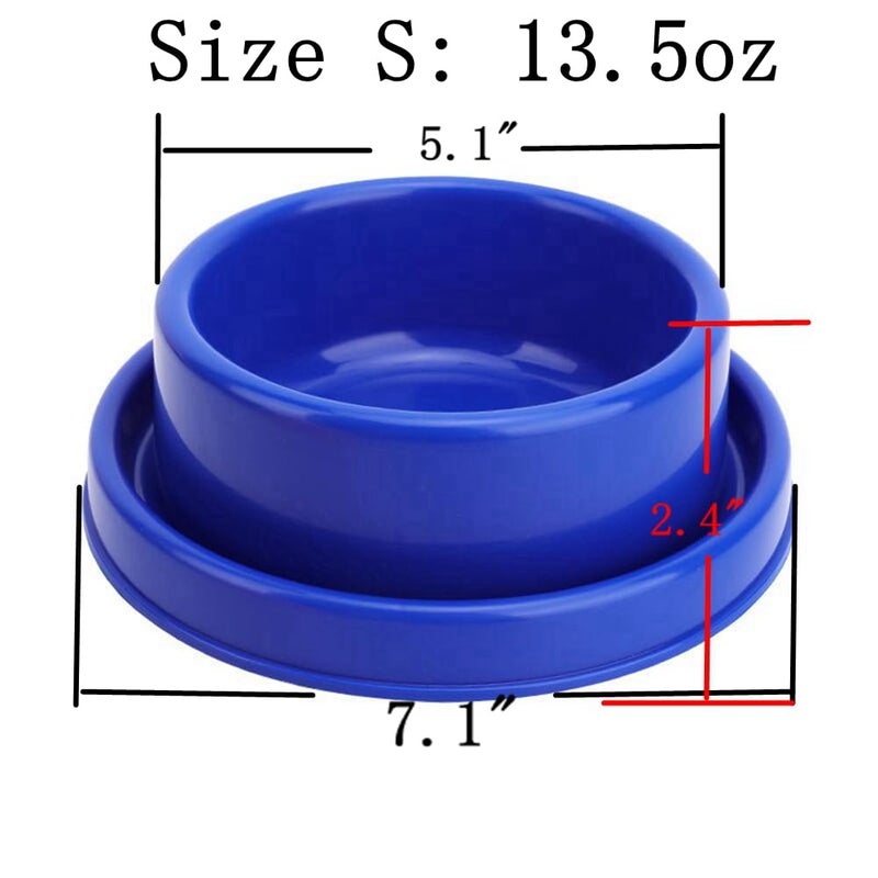 GRPET Ants Away Dog Bowl Cat Puppy Food Bowls Round No Spill Eating Feeder for Small Animals Brown S - Image 2