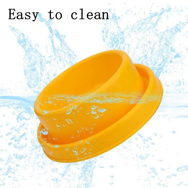 GRPET Ants Away Dog Bowl Cat Puppy Food Bowls Round No Spill Eating Feeder for Small Animals Brown S - Image 3