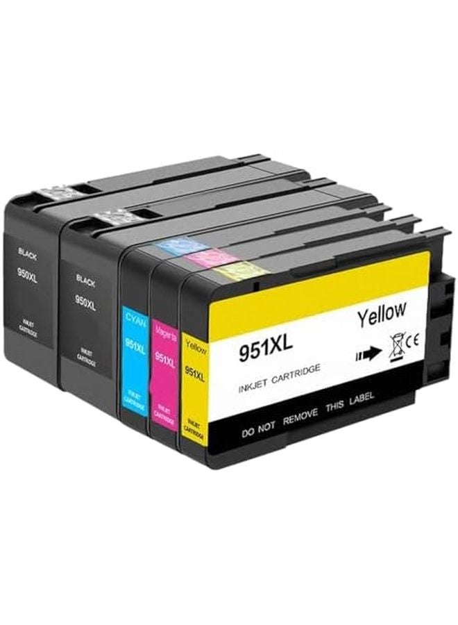 خراطيش حبر أوكبيستجيت المتوافقة مع طابعات أوفيس جيت برو 8100 8600 8610 8620 8630 251dw 276dw، عبوة من 5 قطع: أسود، أسود، سماوي، أرجواني، أصفر - Image 2