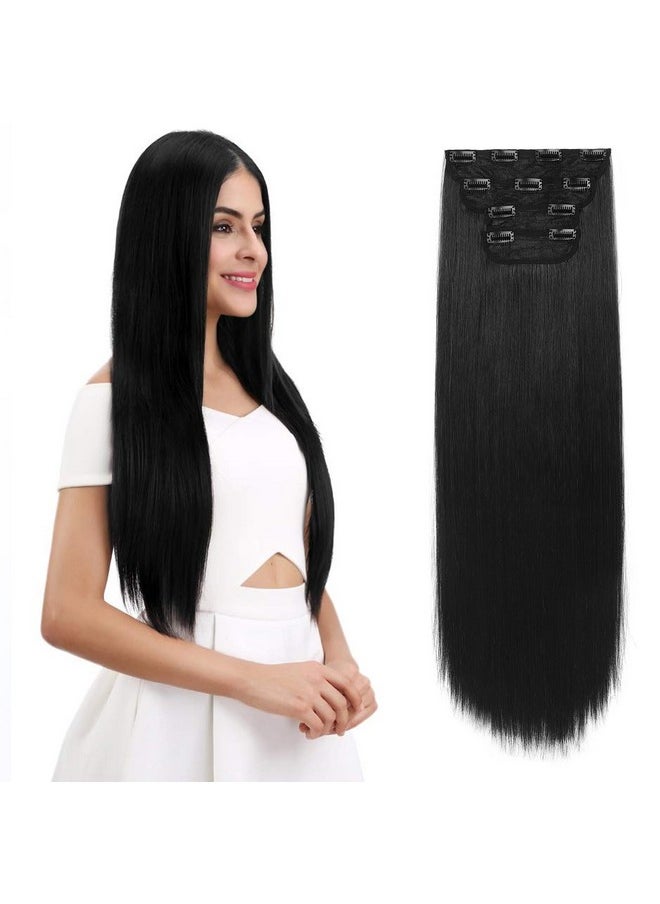 24 Straight Long 4 Pcs Set Thick Clip In On Hair Extensions Natural Black - pzsku/Z6F090C63FFB434E04BC9Z/45/_/1720697458/d910c558-37e0-4c4e-9bf1-7cae8eb36ea1