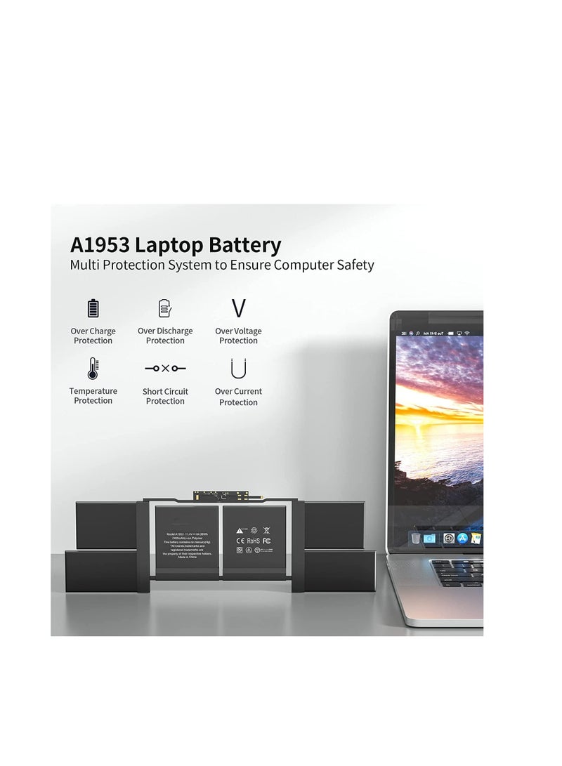 Terabyte A1990 A1953 Battery Replacement for MacBook Pro 15" Touch Bar EMC 3215 3359 Mid 2018 2019 MV902LL/A MV912LL/A MV922LL/A MV932LL/A MV942LL/A MV952LL/A MV962LL/A MV972LL/A MV902B/A MV912B/A - Image 4