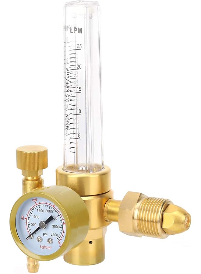erorex Argon Co2 Gas Meter Regulator 0‑25 Lpm Adjustable Argon Regulator With Ga580 Adapter 0‑60Cfh 4000 Psi No Leakage Indication Easy Understand For Mig Tig Welding - Image 5