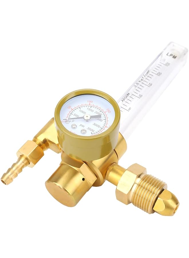erorex Argon Co2 Gas Meter Regulator 0‑25 Lpm Adjustable Argon Regulator With Ga580 Adapter 0‑60Cfh 4000 Psi No Leakage Indication Easy Understand For Mig Tig Welding - Image 4