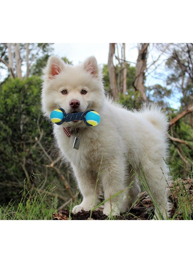 مجموعة ألعاب حبل قطني متين - حبل مكون من عقدتين - حبل تنس مزدوج - حبل جزر | مضغ وتسنين للكلاب الصغيرة والمتوسطة الحجم (قد يختلف اللون) - Image 5