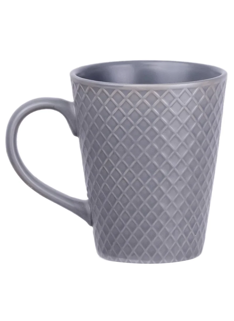 كويزين أرت 350ml Stoneware Ceramic Coffee Tea Mug -  Santas Gray, 9x10.5cm - Stylish and Durable Large Mug for Hot Beverages - Ideal for Home, Office, and Gifting