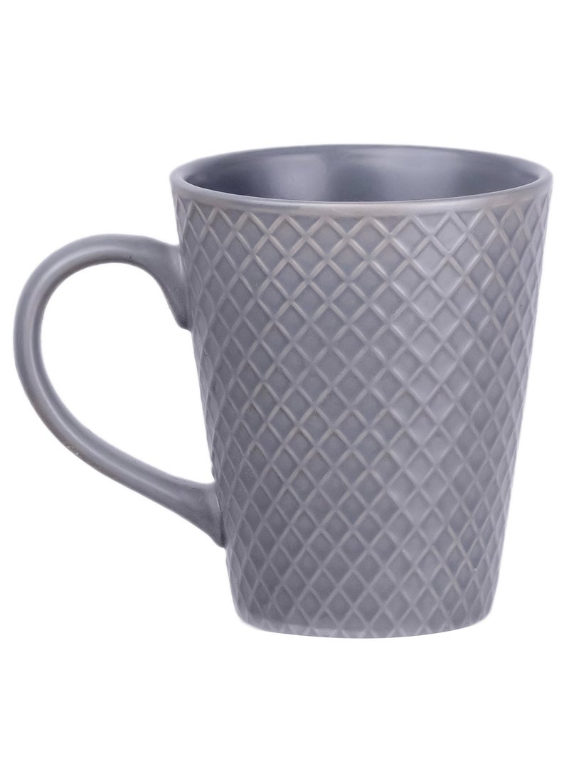 Cuisine Art 350ml Stoneware Ceramic Coffee Tea Mug -  Santas Gray, 9x10.5cm - Stylish and Durable Large Mug for Hot Beverages - Ideal for Home, Office, and Gifting  - Image 1