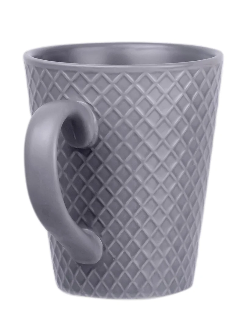 كويزين أرت 350ml Stoneware Ceramic Coffee Tea Mug -  Santas Gray, 9x10.5cm - Stylish and Durable Large Mug for Hot Beverages - Ideal for Home, Office, and Gifting