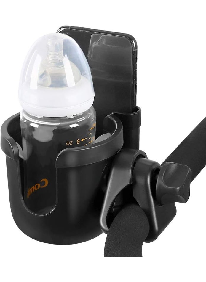 2-in-1 Stroller Phone & Cup Holder - Universal for Uppababy, Nuna, Doona & More - Image 2