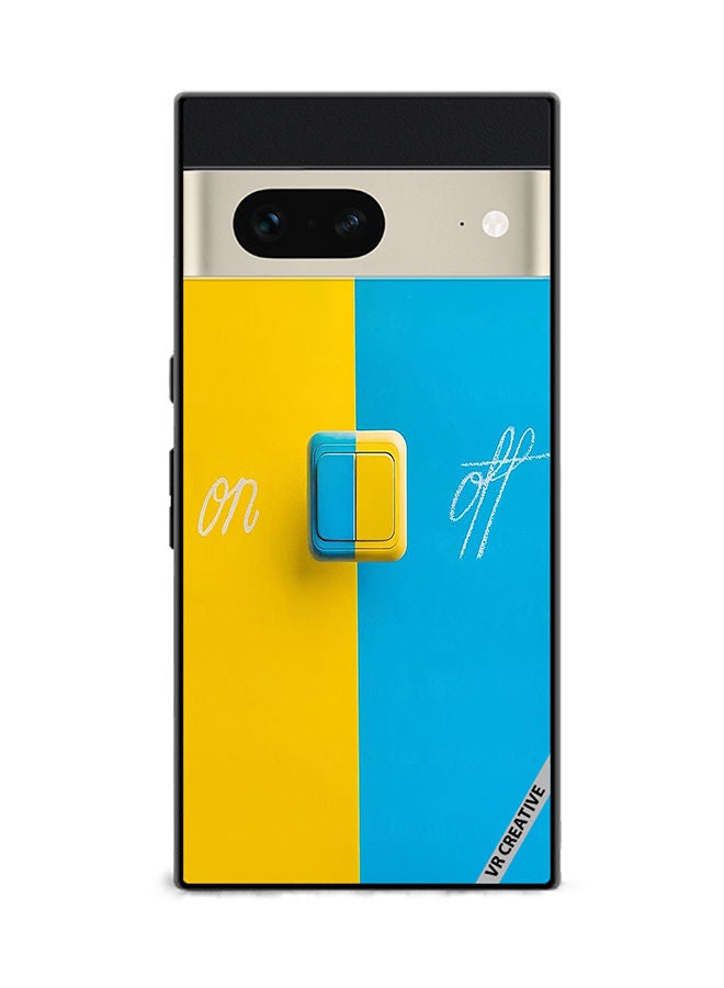 VR CREATIVE Protective Case Cover For Google Pixel 7 On Off Design Multicolour - Image 1