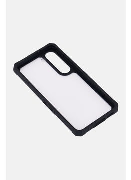 LEVELO Samsung S23 Clara Hybrid Flexi Frame Clear Case, Black  - Image 2