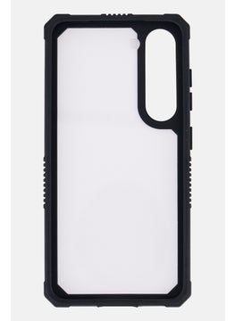 LEVELO Samsung S23 Clara Hybrid Flexi Frame Clear Case, Black  - Image 3
