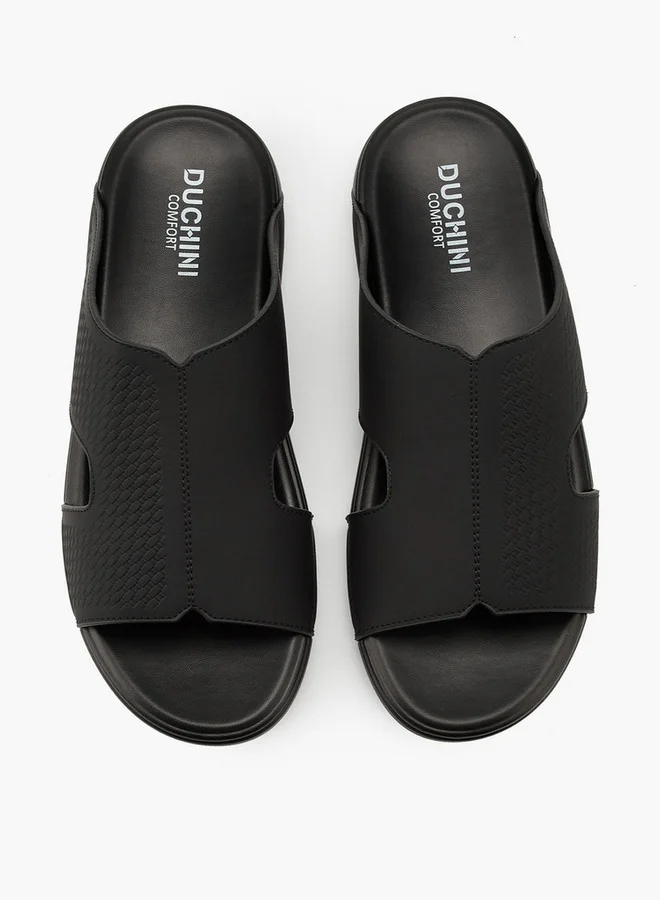 دوتشيني Men's Textured Slip-On Arabic Sandals