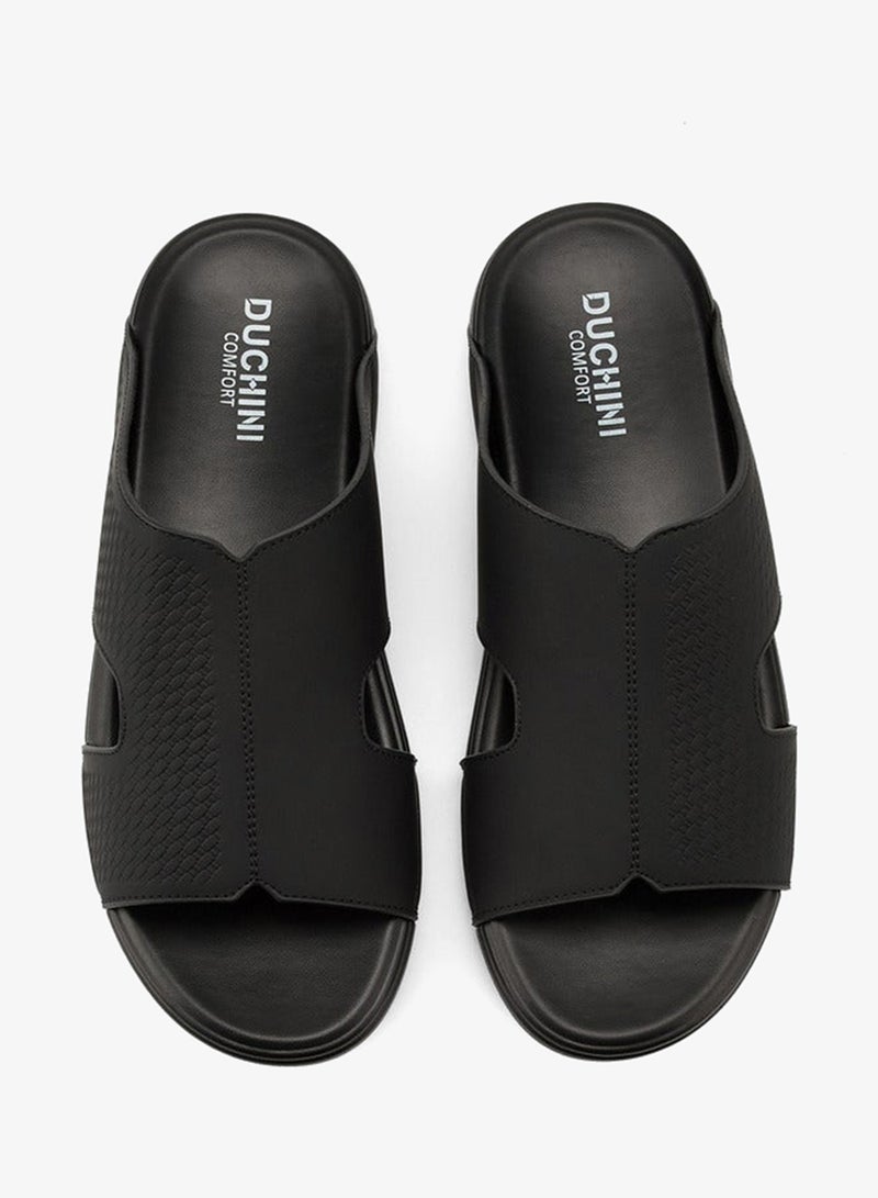 DUCHINI Men's Textured Slip-On Arabic Sandals Ramadan Collection - Image 2