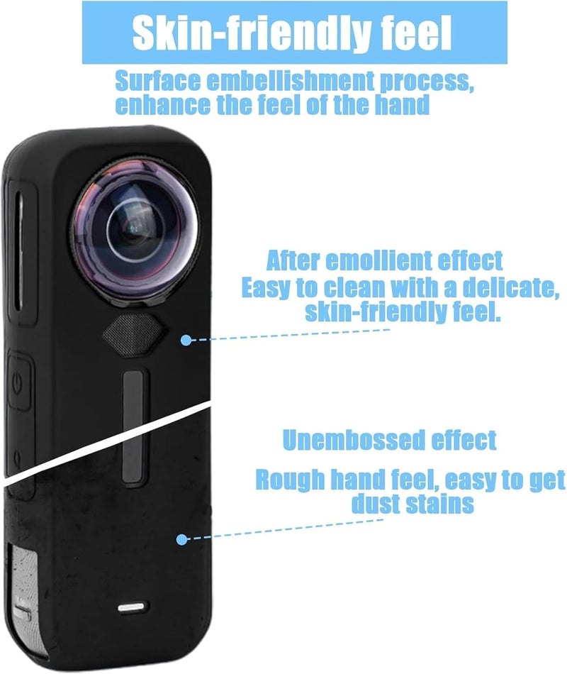 SQUISHCO Silicone Skin Cover for Action Camera, Anti-Scratch Protective Soft Silicone Cover, Lightweight Case for Action Camera,Compatible with Insta 360 X5 - Image 3