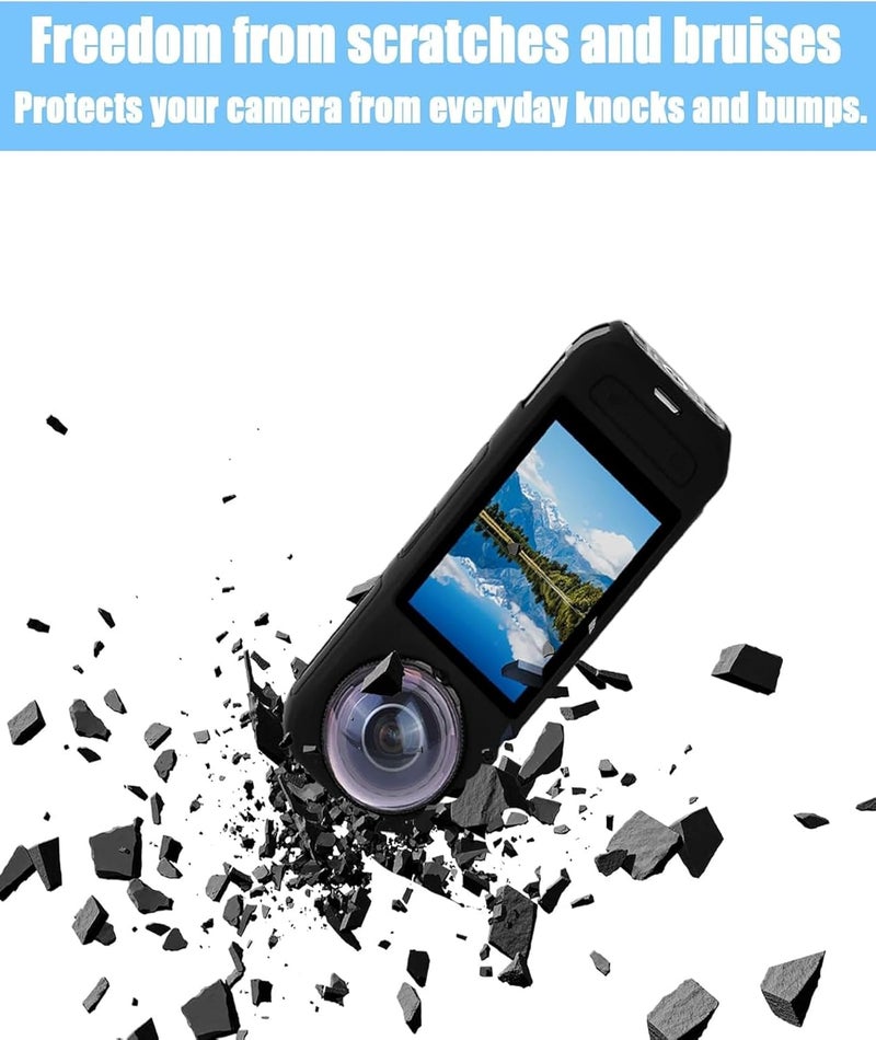SQUISHCO Silicone Skin Cover for Action Camera, Anti-Scratch Protective Soft Silicone Cover, Lightweight Case for Action Camera,Compatible with Insta 360 X5 - Image 4