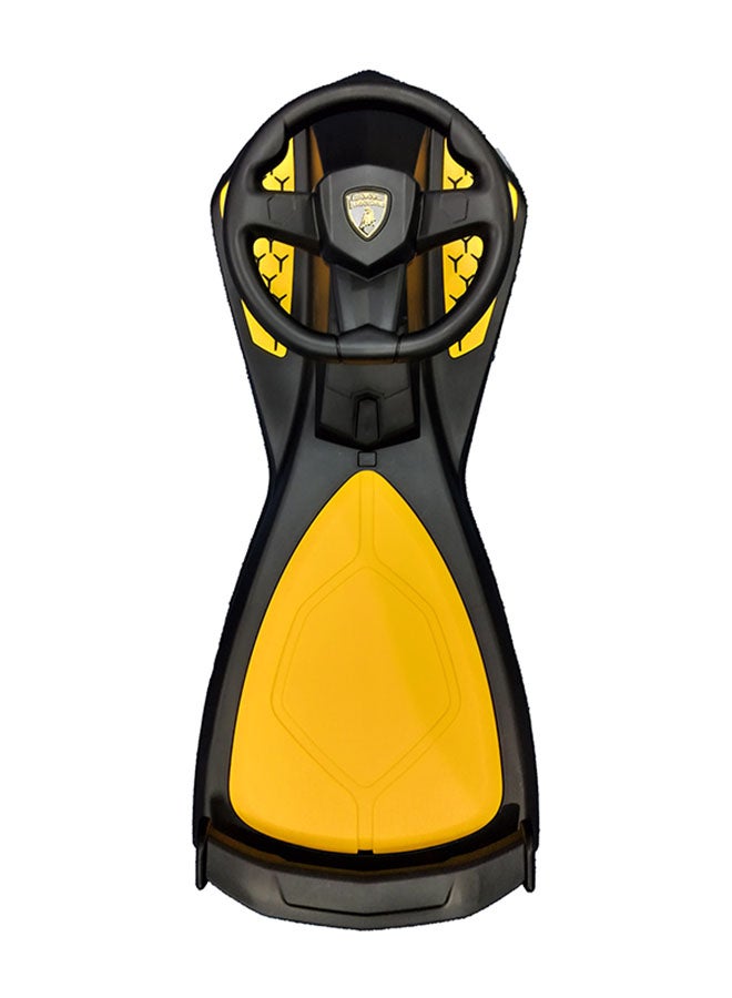 Lamborghini Swing Car Ride On with Lights and Sounds, 360 Rotation, Movable Rear Wing - Black - Image 3