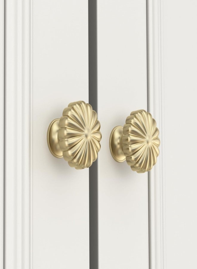 goldenwarm 10 Pack Gold Cabinet Knobs Dresser Knobs Gold Drawer Pulls and Knobs for Dresser Brushed Gold Cabinet Pulls Zinc Alloy - Image 4