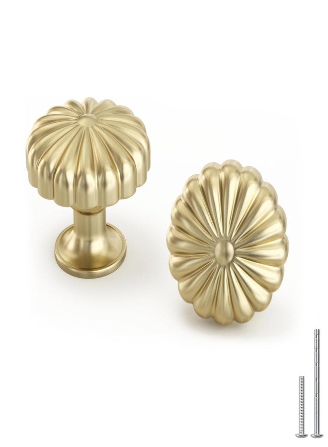 goldenwarm 10 Pack Gold Cabinet Knobs Dresser Knobs Gold Drawer Pulls and Knobs for Dresser Brushed Gold Cabinet Pulls Zinc Alloy - Image 1