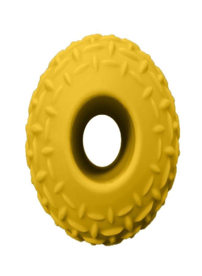 تونكا لعبة كرة تونكا المطاطية الماسية للكلاب، خفيفة الوزن، متينة ومقاومة للماء، 3.5 بوصة، قطعة واحدة، أصفر - Image 3